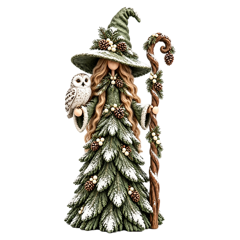 Fanyil Solstice Sisters Christmas Witch Figurines